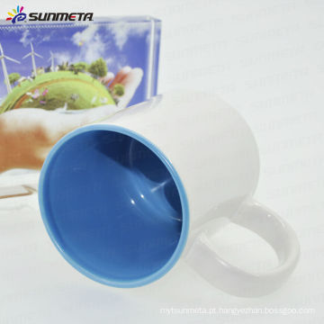 Em branco sublimação caneca cor dentro, sublimação caneca preço por atacado da fábrica